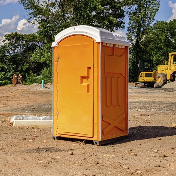 how often are the porta potties cleaned and serviced during a rental period in Irvington